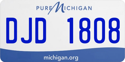 MI license plate DJD1808