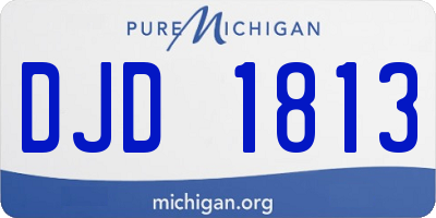 MI license plate DJD1813