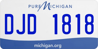 MI license plate DJD1818