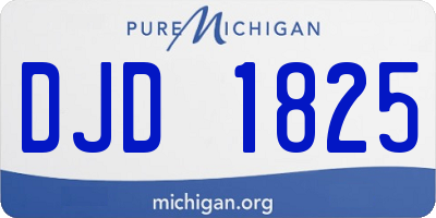 MI license plate DJD1825