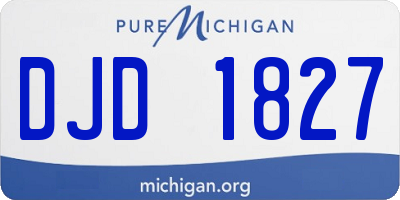 MI license plate DJD1827