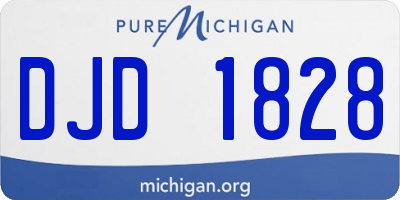 MI license plate DJD1828