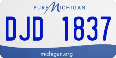 MI license plate DJD1837