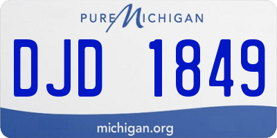 MI license plate DJD1849