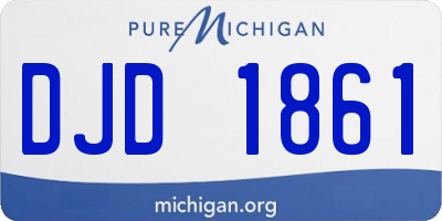 MI license plate DJD1861
