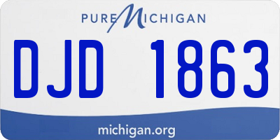 MI license plate DJD1863