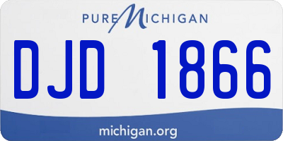 MI license plate DJD1866