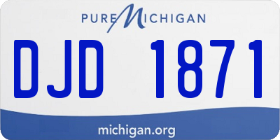 MI license plate DJD1871