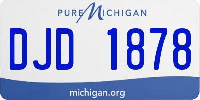 MI license plate DJD1878