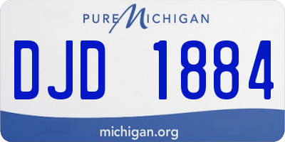 MI license plate DJD1884