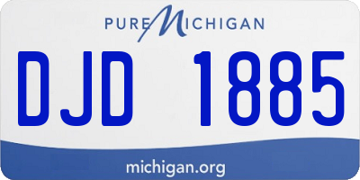 MI license plate DJD1885