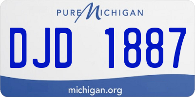 MI license plate DJD1887