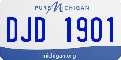MI license plate DJD1901
