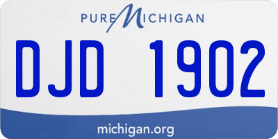 MI license plate DJD1902