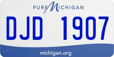 MI license plate DJD1907