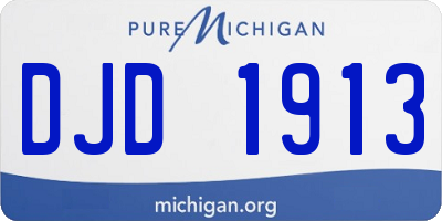MI license plate DJD1913