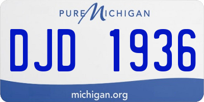 MI license plate DJD1936