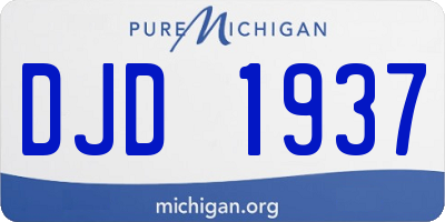 MI license plate DJD1937