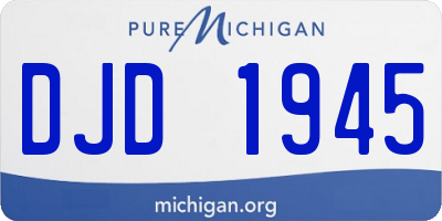 MI license plate DJD1945