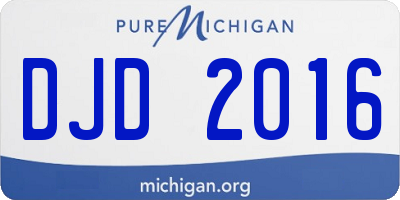 MI license plate DJD2016