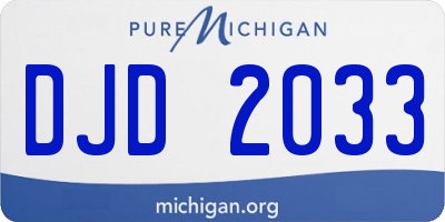 MI license plate DJD2033