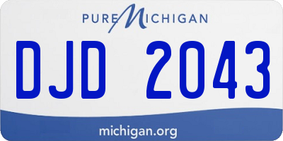 MI license plate DJD2043