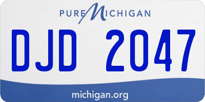 MI license plate DJD2047