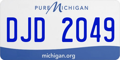 MI license plate DJD2049
