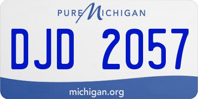 MI license plate DJD2057