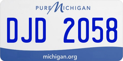 MI license plate DJD2058