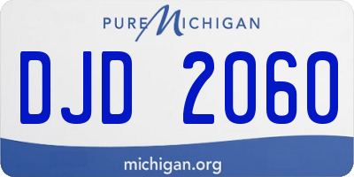 MI license plate DJD2060
