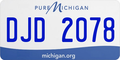 MI license plate DJD2078