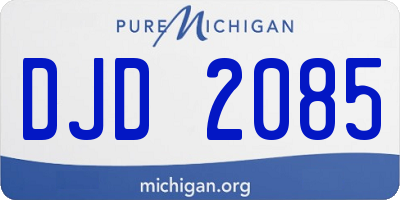 MI license plate DJD2085