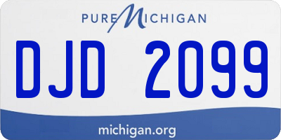 MI license plate DJD2099