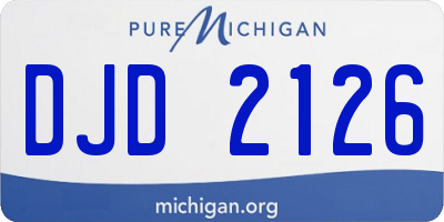 MI license plate DJD2126
