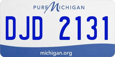 MI license plate DJD2131