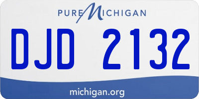 MI license plate DJD2132