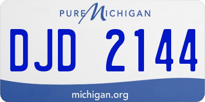 MI license plate DJD2144