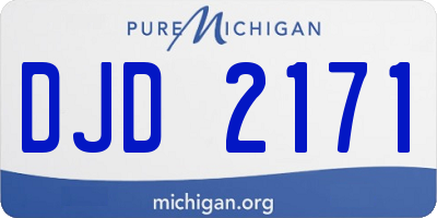 MI license plate DJD2171
