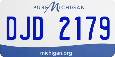 MI license plate DJD2179