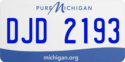 MI license plate DJD2193