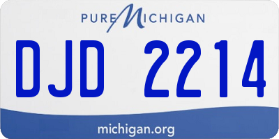 MI license plate DJD2214