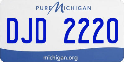 MI license plate DJD2220