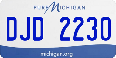 MI license plate DJD2230