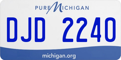 MI license plate DJD2240