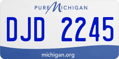 MI license plate DJD2245