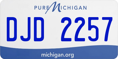 MI license plate DJD2257