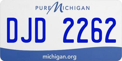 MI license plate DJD2262
