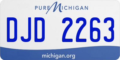 MI license plate DJD2263