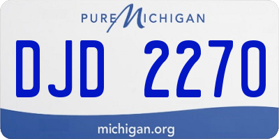 MI license plate DJD2270